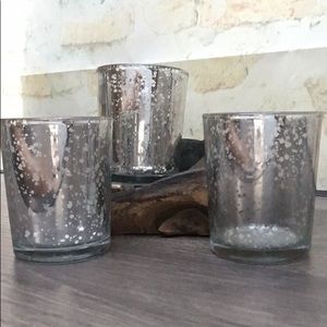 2/$25 Set - Silver Mercury Votive Tealight Holder